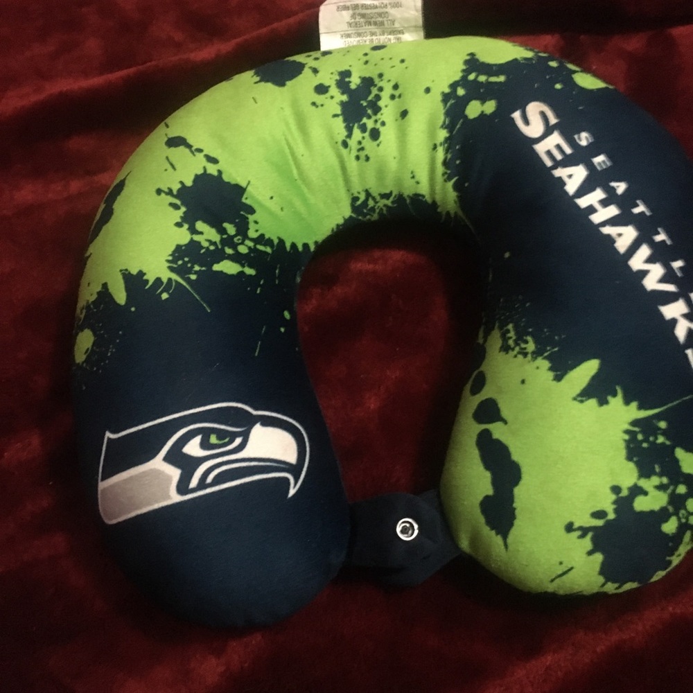 Seahawks traveling pillow